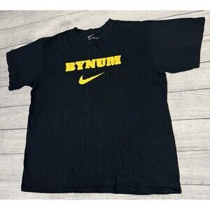Nike Andrew Bynum Los Angeles Lakers Graphic T Shirt Bold Yellow Size 2XL Rare